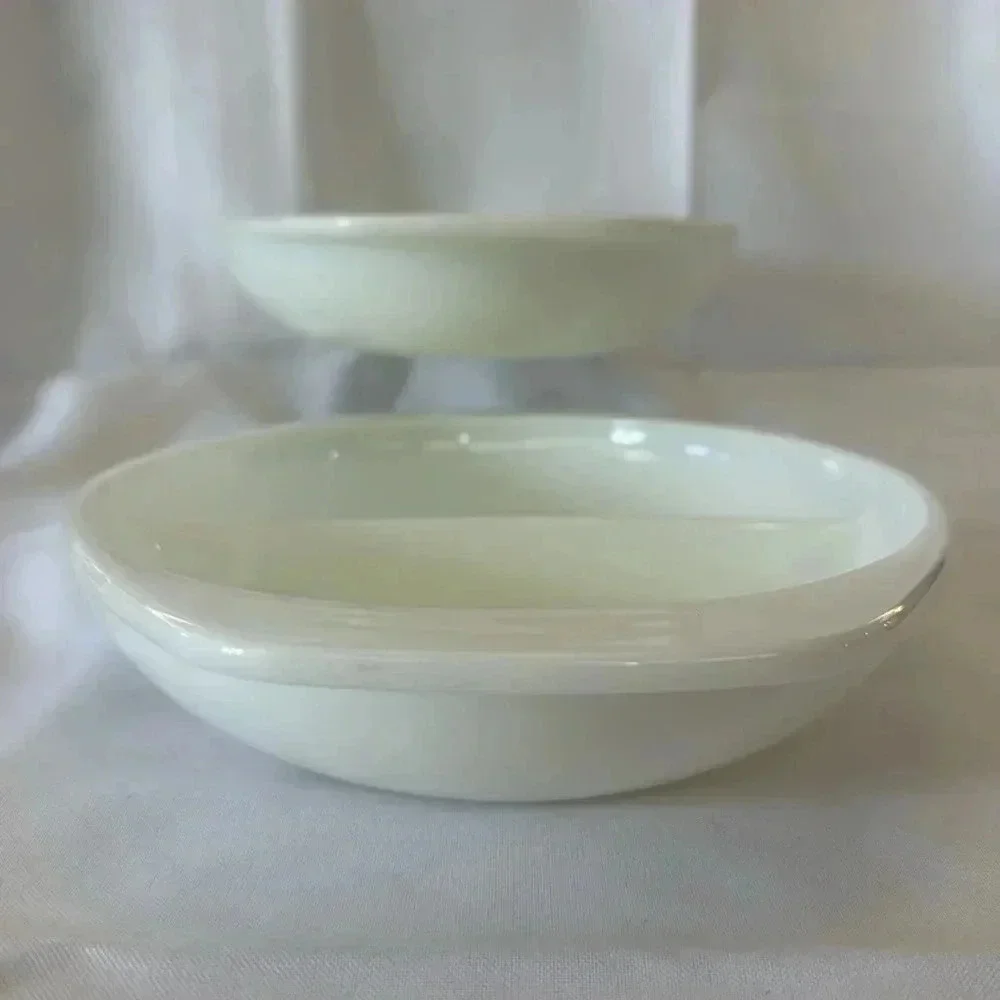 Vintage Pyrex White Milk Glass Divided Serving Casserole Dishes 1.5 Quart #1063